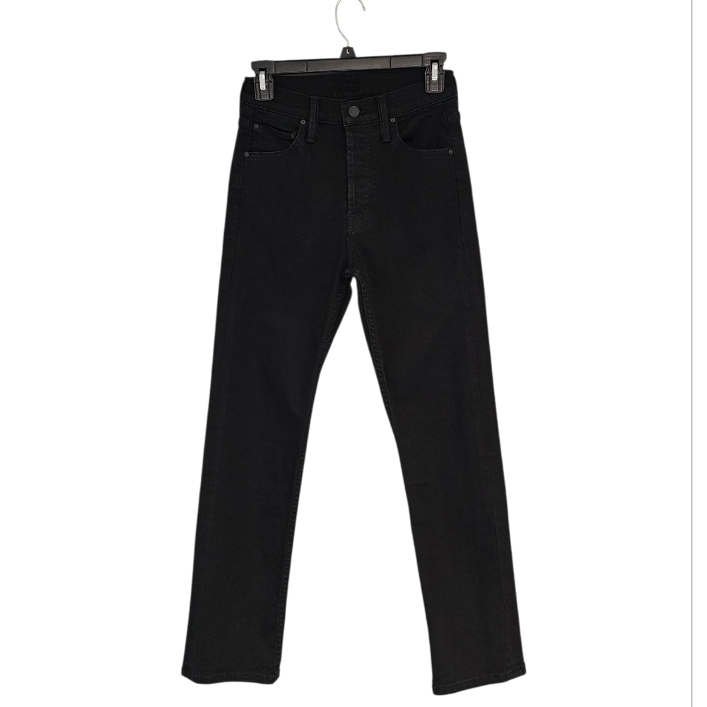 MOTHER Black Straight Leg Jeans